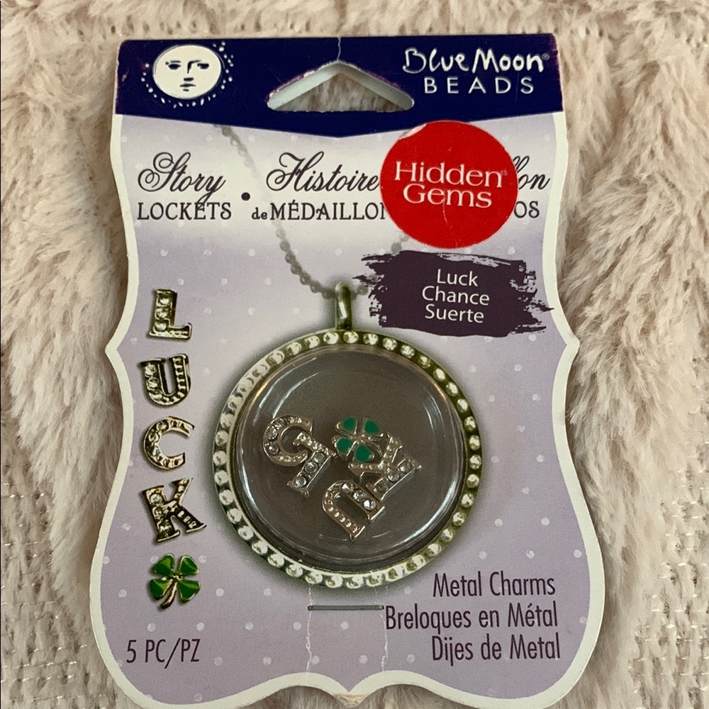 Blue Moon Beads Story Locket (Luck 🍀Charm Set) - NWT